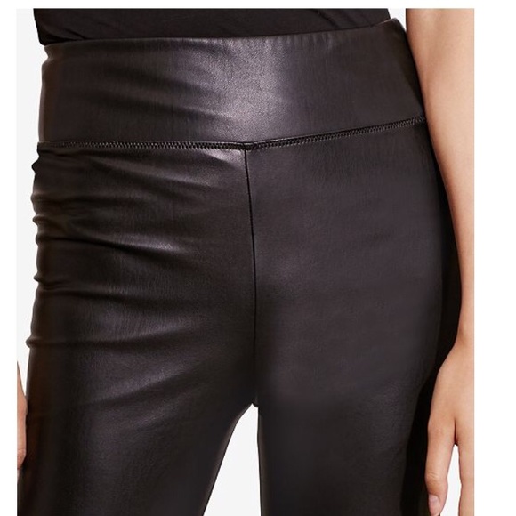 NWT Ralph Lauren Black Faux Leather Vegan Leggings - Picture 4 of 8